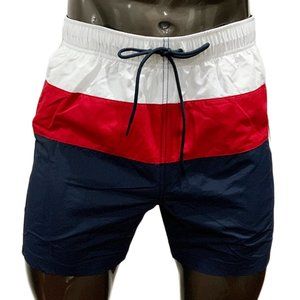 NWT NAUTICA MSRP $59.99 COLOR BLOCK BEACH SURF MEN'S NAVY RED BOARD SHORTS S 2XL